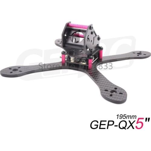 GEP-QX5 195mm 3K 3mm 3.5mm 4mm Carbon Fiber FPV Frame with XT60 PDB for FPV Racing Quadcopter fame