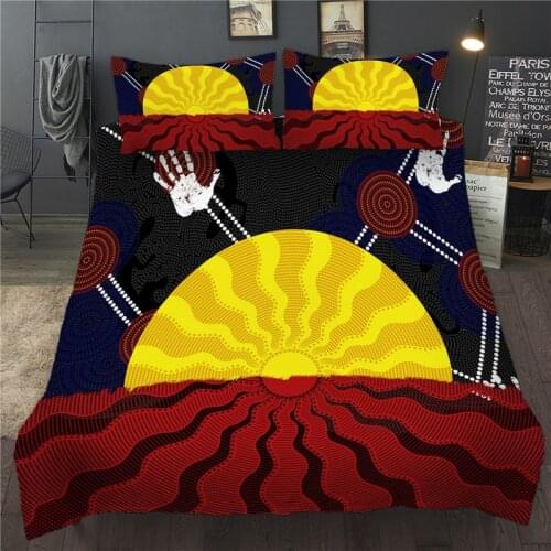 3D Bedding Set Abstract Art Sun Ocean Double Queen King Quilt Set Single Twin Full Duvet Cover Set Pillowcases Adults Bedclothes