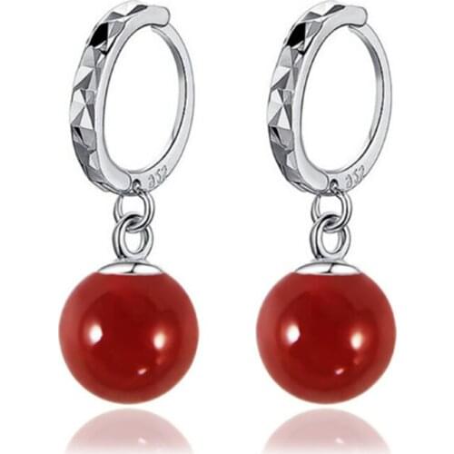Korean version of gorgeous fashion popular wild three-color crystal female models silver plated ear rings YE052