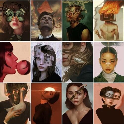 Face Creative 3Ddiamond Painting Head Portrait Embroidery Crossing Diy Diamond Mosaic Art Gift Cross Stitch Home Decoration