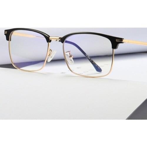 Square Small Anti Blue Light Optical Titanium Glasses Frames Men Fashion Computer Eyeglasses 50164