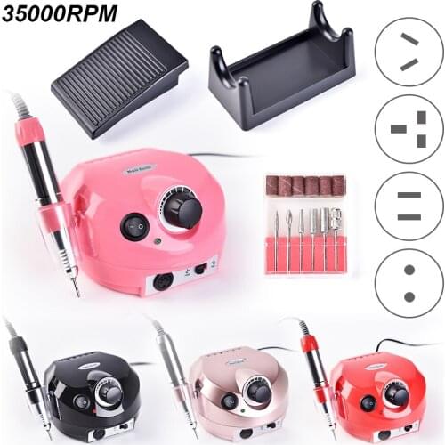 35000rpm Electric Nail Drill Machine Milling Cutters 8 Colors Optional Manicure Manicure For Nail Polisher Pedicure Care Tools