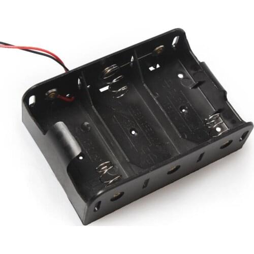 MasterFire 20pcs/lot 3 x 1.5V D Size Battery 3 Slots 4.5V Plastic Batteries Holder Storage Case Box Cover with Wire Leads
