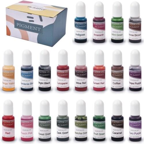 16/20/24Colors Resin Pigment Set DIY UV Epoxy Resin Mold Liquid Colorant Art Diffusion Ink Dye Jewelry Making Kit Soap Making