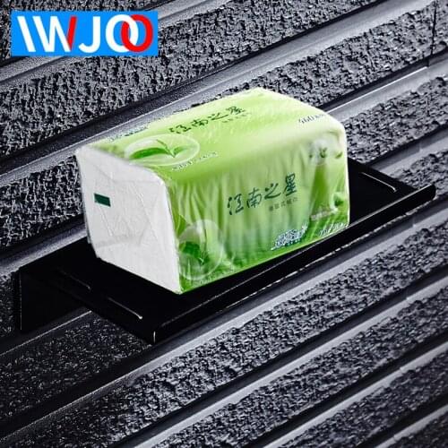 Bathroom Shelves Shower Storage Rack Decorative Aluminum Black Bathroom Shelf Organizer Wall Mounted Toilet Corner Shampoo Shelf