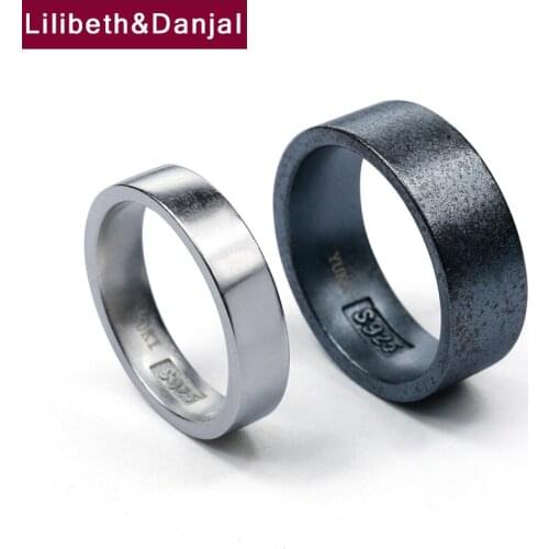 Matte Design Couple Pure 925 Sterling Silver Adjustable Ring For Girls Fine Jewelry Men Women Black Friday 2020 New Arrival R028