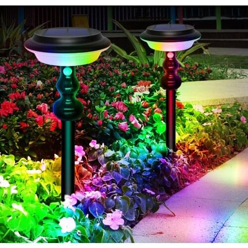 RGB Solar Garden Light Wireless Sun Sensor Wall Light IP65 Waterproof Renewable Energey powered solar led path lawn lights decor
