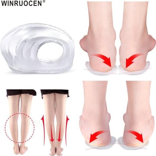 Silicon Gel Unisex O/X Leg Valgus Varus Corrector Orthotic Insoles Foot Pads Heel Correction Pads Flatfoot Support Insert