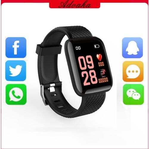 Advaka 116plus Smart Watch Men / Women Wristband Heart Rate Blood Pressure Sleep Waterproof Smartwatch