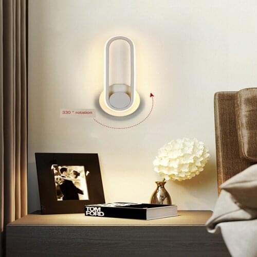 Modern Minimalist Staircase Living Room Background Wall Lamp Bedroom Bedside Led Lamp Rotatable Aisle Wall lamp