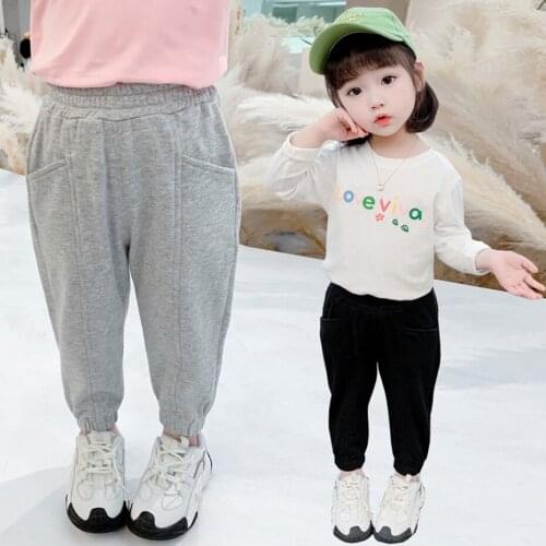 Girls Sport Pants Solid Color Pants For Girl Casual Style Child Sweatpants Spring Autumn Kids Clothes Girls