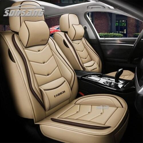 Universal Full Set Leather Car Seat Cover Automotive Vehicle Cushion Cover