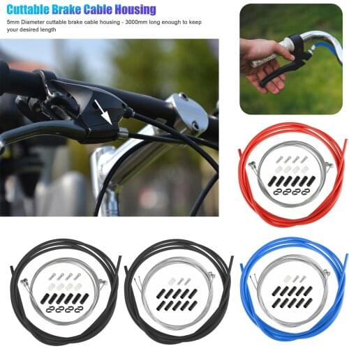 Bicycle Brake Shifter Cable Housing Set Derailleur Cables Protective Hose Frame Protector O Ring Ends Crimp