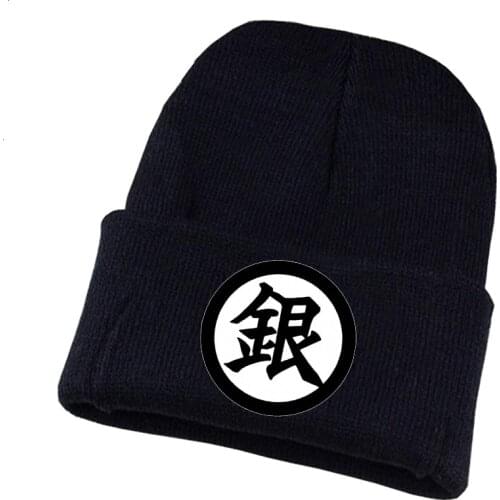 Anime Gintama Knitted hat Cosplay hat Unisex Print Adult Casual Cotton hat teenagers winter Knitted Cap