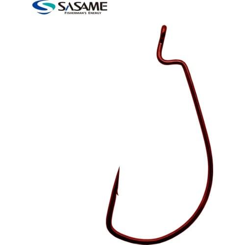 Japan SASAME Wide Gape Offset Hooks Rock Fishing Hooks Texas Rig Lure Hook Worm Hooks Bass Barbed Carp Fishing Hooks Wide Crank