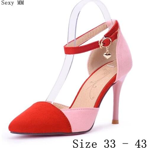 High Heels Ladies High Heel Shoes Women Pumps Stiletto Woman Party Wedding Shoes Kitten Heels Plus Size 33 - 40 41 42 43
