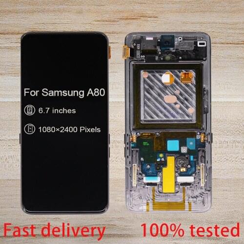 6.7'' Super AMOLED For Samsung Galaxy A80 A805F LCD Display Touch Screen Digitizer Assembly A80 A805 LCD Display Replacement