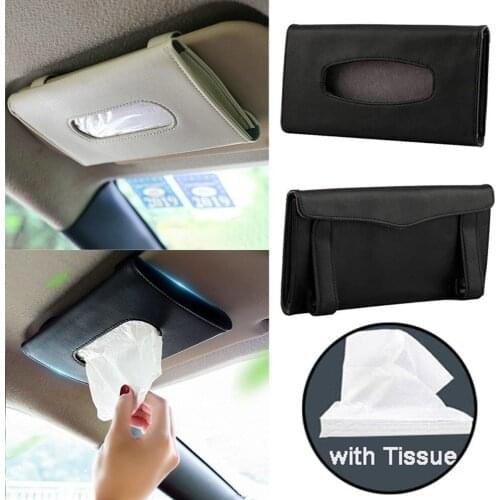 1 Pcs Car Tissue Box Sets Car Sun Visor Tissue Box Car Carton Tissue Holder Auto Interior Storage Decoration for Car Accessories