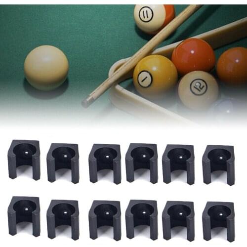 12pcs Plastic Billiard Cue Holder For 2 6-hole Billiard Fishing Rod Holder Stick Holder Clips