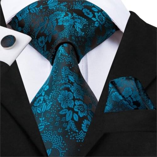 2018 New Arrival Man Ties Casual Style 100% Silk Jacquard Woven Neckties Hanky Cufflinks Set Free Shipping C-3020
