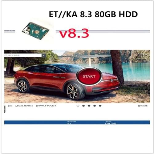 2021 E T/ K 8 .3 V Group Vehicles Electronic Parts Catalogue Support Cars For V/W+AU//DI+SE//AT+SKO//DA,with 80GB HDD