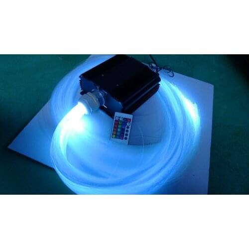 24key IR 45W LED RGB light engine with 1200pcs 0.75mm diameter 4m long PS optical fiber cable,fiber kit