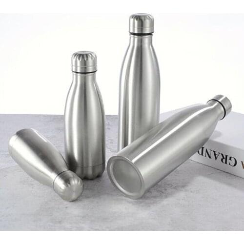 350/500/750ML Stainless Steel Water Bottle Gym Sports Cycling Drinkware Portable Free Drinking Water Bottle Kids School Gifts