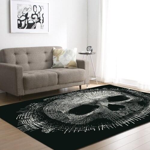 Horror Skull Pattern Print 3D Carpets for Living Room Bedroom Area Rugs Terror Halloween Party Decor Floor Mat Home Decor Carpet