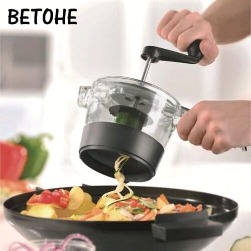 BETOHE Fruit Vegetable Cutter Chopper Manual Multi Functional Kitchen Shredders Spiral Slicer Cooking Gadget Cutter Chopper Tool