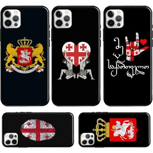 Georgia Flag For iPhone 11 Pro Max XS X XR 8 7 Plus SE 2020 Case For iPhone 12 Pro Max mini Funda