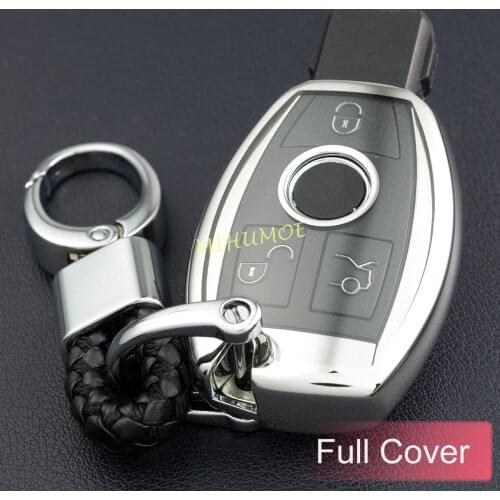 For Mercedes-Benz A B C E S G ML V CLA CLS GLA GLC GLE GLK GL GLS SLC AMG W204 W205 W212 W166 X253 Car Key Chain Fob Case Cover