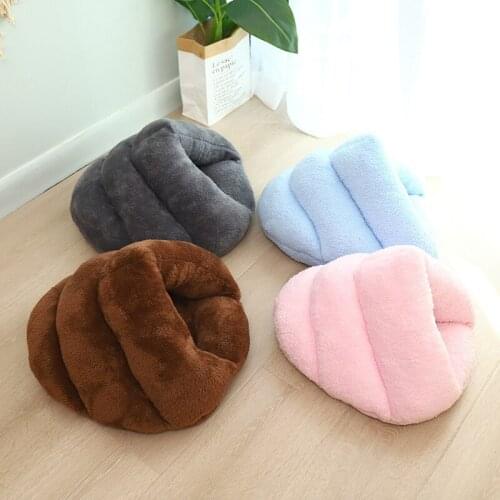 Fleece Dog Bed Pet Nest Winter Warm Comfortable Soft Washable Cat Beds Dogs House Deep Sleep Puppy Sleeping Bag Pet Supplies