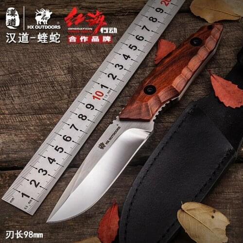 HX OUTDOORS Viper 5Cr15Mov Camping Hunting Army Survival Knife Outdoor Tools 59HRC Tactical Knives