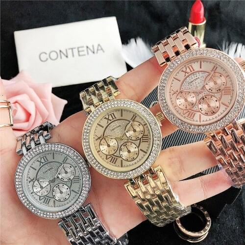 KIBZ Women's Watches With Rhinestones