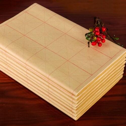 Chinese Calligraphy Xuan Paper with Grids Beginner Calligraphy Paper Thicken Bamboo Papel Arroz Rijstpapier Carta Di Riso