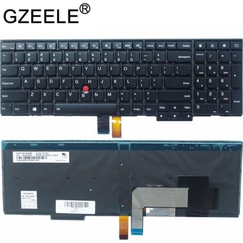 GZEELE new for Lenovo for IBM for Thinkpad T550 L540 T560 English Backlit US Laptop Keyboard