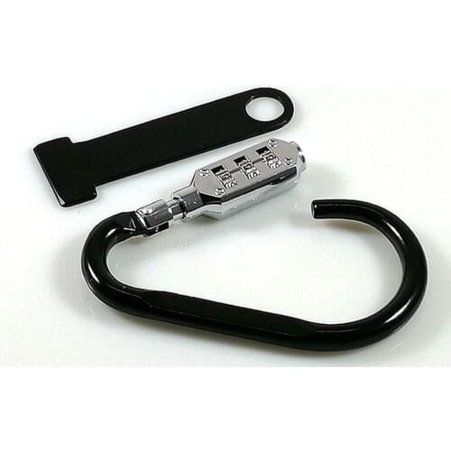 1Set Motorbikes Helmet Lock Combination Code Lock + T-Bar Rubber Anti-theft