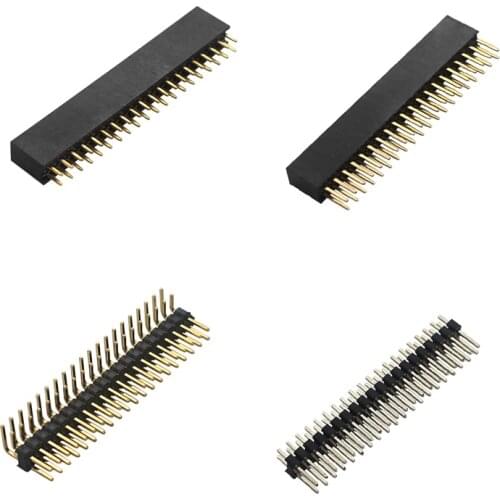 4 in 1 Raspberry Pi GPIO Header Kit 2x20 Pins Male to male & Male to Female GPIO Pins for Raspberry Pi 4 Model B / 3B+ / Zero