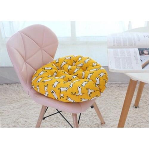 Round Cushion Thickened Chair Cushion Office Chair Cushion Cushion Dining Chair Linen Breathable Fabric Tatami Cushion