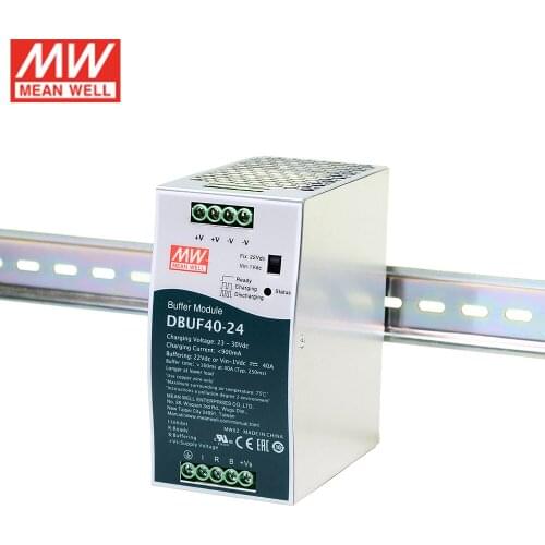 MEAN WELL DBUF40-24 24V 40A DIN Rail Type Buffer Module Supplementary device for regulated DC 24V power supply