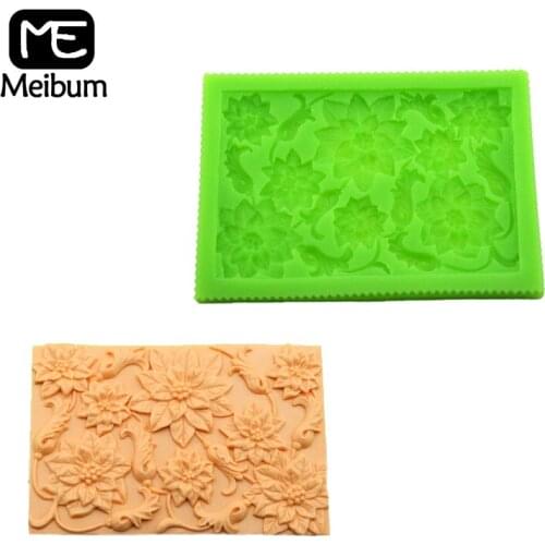 Meibum Art Flower Petal Silicone Fondant Cake Mold DIY Vine Lace Pattern Chocolate Candy Paste Sugar Craft Decorating Mould Bake