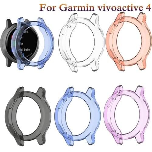 Fashion Soft TPU Protector For Garmin vivoactive 4 Silicone Screen Protector Cover For Garmin Active Protective Case Smart watch