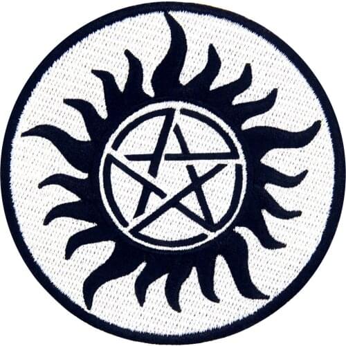 Embird Patches Embroidered Patch Protection Symbols Against Demons Ceo-Friendly Handmade 3D Patch