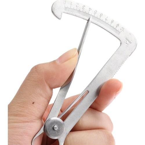 Stainless Steel Autoclavable Dental Gauge Caliper Dental Surgical Dentist Lab Dental Ruler 0-10mm Surgical Ruler Measuring Tool