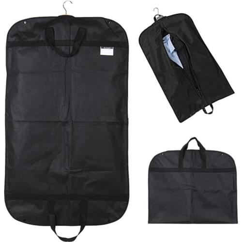 Non-Woven Single Layer Zipper Dust-Proof Clothing Protection Cover Bag Coat Storage Carrier Bag 100*60CM