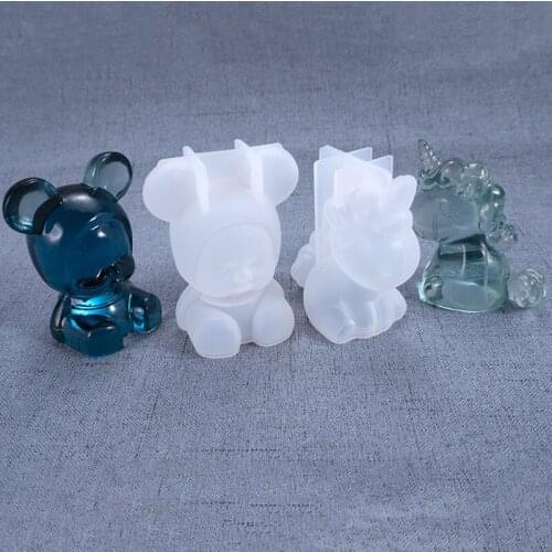 Transparent Unicorn Silicone Epoxy Resin Molds Geometry Mould Animal Aromatherapy Candle for Jewelry Making Decoration Tool