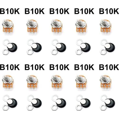 Potentiometer Resistor 1K 2K 5K 10K 20K 50K 100K 250K 500K 1M Ω/Ohm 3Pin Linear Taper Rotary Potentiometer for Arduino