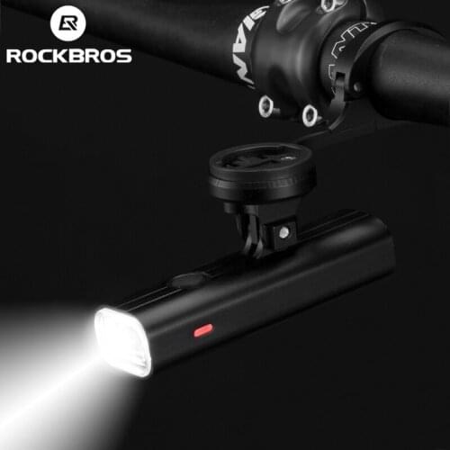 ROCKBROS Bike Light Bicycle Headlight With Mount Holder IPX3 USB Rechargeable Bike Flashlight Combo Out Front Holder