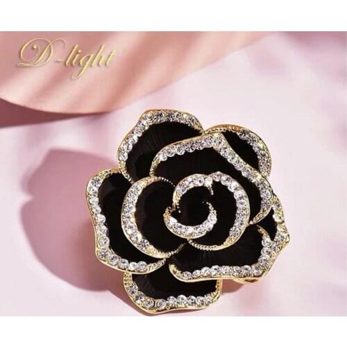 Tandsen Black Brooches For Clothes