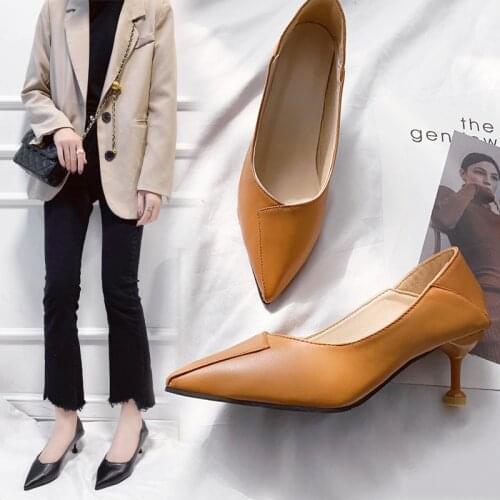 Women High Heels Summer Pointed Sexy Party Female Pumps Fashion Brand Metal Belt Buckle Ladies Shoes Plus Size 2021 New Style